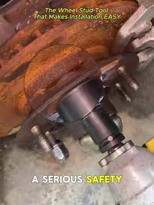 Replacing a damaged wheel stud doesn’t have to be a headache. This wheel stud installer tool helps pull new studs securely into place using a ratchet or impact wrench. It works with most cars and light-duty trucks, making stud replacement faster, easier, and more controlled—without fighting awkward installation methods. #SummerVibes #DealsForYouDays #WheelStud #AutoRepair #CarTools 