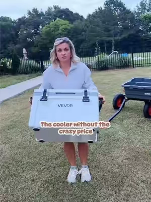 Replying to @HeatherB This VEVOR cooler keeps everything cold without the high-priced cooler markup! It’s roomy, durable, and ready for football games, camping, beach days, and everything in between.  #TikTokshopbacktoschool #tiktokshopcreatorpicks #falldealsforyou #cooler #footballseason 