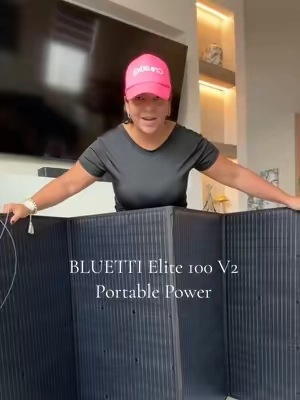 BLUETTI Elite 100 V2 Portable Power Station, 1024Wh Solar Generator w/ 4 1800W AC Outlets, for Camping, Emergencies, Backup Power @Bluetti Shop #tiktokshopcreatorpicks #plantaelectrica #portable #generator 