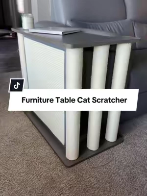 If your cat keeps scratching the couch, the problem might be WHERE their scratcher is. This one sits right beside the sofa where they already want to scratch, with a big sisal panel and scratching posts—while the top still works as an actual side table. My cat gets a scratching zone, and my couch finally gets left out of it. 😂🐱 #CatScratcher #CatOwnerTips #CatFurniture #CatTok #TikTokShopFinds