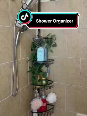 keeps everything so much more organized 😌🚿 #showercaddy #showeressential #bathroomorganization #shower #bathroomessentials 