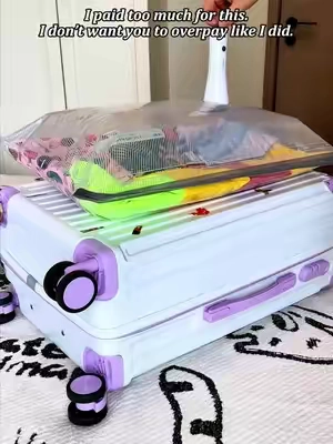 Fit three suitcases worth of clothes into one. #spacesaver#packwithme#vacuumstoragebags #dealsforyoudays#summerwins 