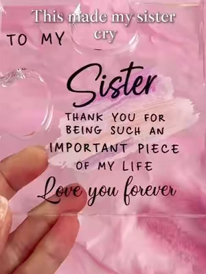 This is a gift that my sister will never discard. It expresses something that I have never known how to convey to her.
She has been by my side for longer than anyone else. I gave this gift to my sister... She cried. #Giftidea #holidaygifts #giftforher #friendships #WeeklyDeals 