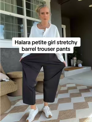 Replying to @GaylaRNfromGa 5’2” 107# 26.5 ”waist 36.5” hips Sz:S regular 

Halara barrel leg trousers give you the polished look of work pants with the stretch and comfort you actually want to wear all day. You can choose your length too, which makes this relaxed barrel shape so much easier to pull off on petite girls without drowning in fabric. 

#barrellegpants #petitepants #HalaraPants #Trousers #TikTokshopbacktoschool

@Halara_official thank you for gifting this to try 