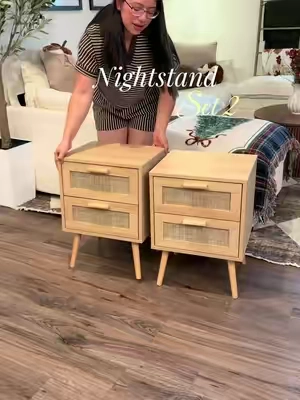 Set 2 mesitas de noche ✨@VOWNER #nightstand #bedsidetable #roomdecor #furniture #table 
