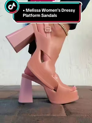 Melissa Women's Dressy Platform Sandals - Open Toe Jelly Platform Heels ##melissashoes##platformheels##blockheels##tiktokshopcreatorpicks##GirlsNightOut