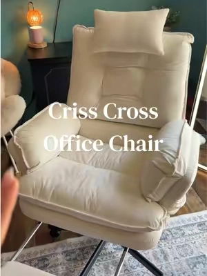 This chair is finally back in stock after months! #officechair #crisscrosschair #comfyofficechair #tiktokshopcreatorpicks 