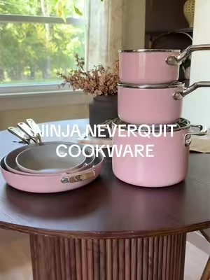 Pots are linked, comment and I can drop the pans too 🥹💞 #ninjakitchen #ninjaneverquit #ninjacookware #potsandpans #christmasgiftsforher 