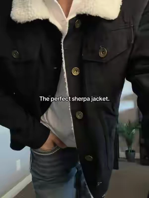This denim jacket is actually so nice!! #fyp #sherpa #jacket #denimjacket #sherpajacket