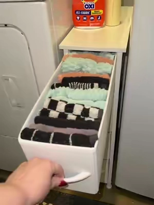 Finally I found something that fits perfectly! #laundryroomideas #smallspacesolutions #narrowstoragecabinet #laundryroommakeover #storagesolutions 