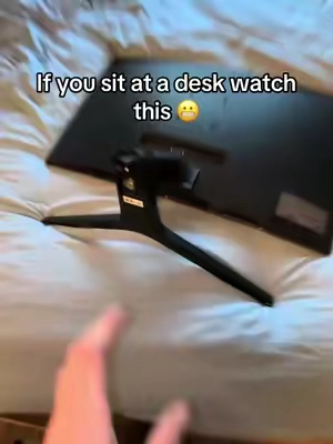 Easy desk hack #monitorarms #monitormounts #desksetup #deskspace #workfromhome 