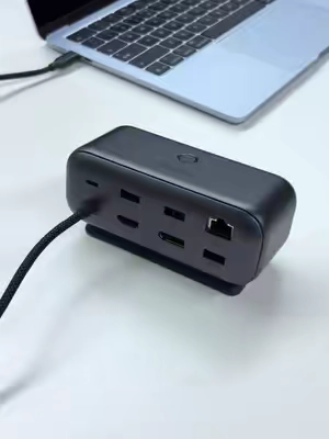 🤯This is hands down the most insane hub I've ever seen. It's Anker's latest 10-in-1 smart hub, and this thing does way more than just add extra ports. 
 #anker #sohochic #hub #desksetup #techtok 