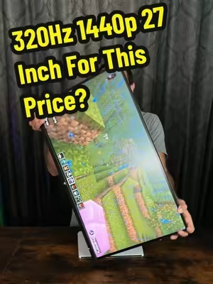 320hz 1440p 27 inch gaming Monitor for this price?!

#monitor #gamingmonitor #highrefreshrate #GamingSetup #tiktokshopstockup 
