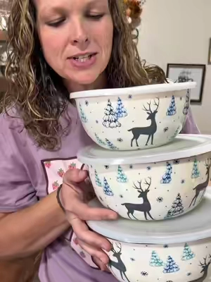 😍 One bowl set you'll use for EVERYTHING! This QVC Seasonal 3-Piece Stainless Steel Bowl Set comes with matching lids, making it perfect for food prep, leftovers, picnics, camping, and RV trips! 🥗 Three versatile sizes for mixing, serving, and storing your favorite foods. Less clutter and more convenience in the kitchen or on the go! Tap the cart to check out this set! 🛒 #QVC #KitchenFinds #StainlessSteelBowls #tiktokshopstockup #tiktokshopcreatorpicks 