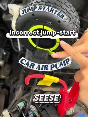 Why carry two separate emergency tools? This portable device can inflate your tires and jump-start your car when you need it most. 🚗 🔋 #tireinflator#jumpstarter#car#tiktokmademebuyit#toolupgrade 