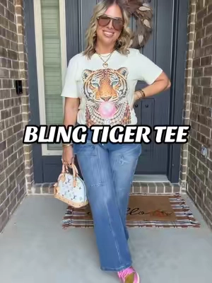 🐅✨💎💕 @Printella Boutique  #graphictee #bling #casualootd #tiktokshopstockup 