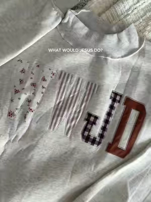 The patches and mockneck you’re KIDDING #sweatshirt #wwjd #christiantiktok #christiansweatshirt 