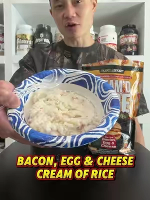 Musclesport Bacon Egg & Cheese Cream of Rice @MuscleSport®️ #musclesport #creamofrice #baconeggandcheese 