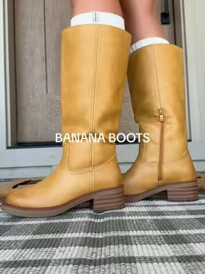been on the hunt for boots like this for SO long 🍌 worth the wait!  @Dream Pairs  #fallboots #bananaboots #falloutfitinspo #womensboots 