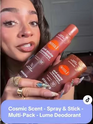 vanilla deodorant that smells THIS grown?! 😭🤎 OOOWEEE 🤌🍦🌙✨ Cashmere Vanilla is warm vanilla layered with cozy sandalwood + musk… basically soft, creamy, fall skin scent energy in both the stick AND spray. 🍨🤎✨ #lumedeodorant #CashmereVanilla #odorcontrol #WholeBodyDeodorant #tiktokshopcreatorpicks @Lume Deodorant The Seasonal Edit - Whole Body Deodorant Spray - Fall Scents - Discover Your Cosmic Scent