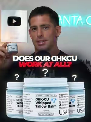 Topical GHK-Cu has tons of studies behind it. A properly formulated product is key. #santacruzmedicinals #skinhealth 