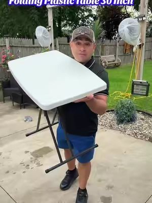 Folding Table 30 Inch, Small Desk Adjustable Height TV Tray for Laptop, Couch, Camping #FoldingTable #PlasticPicnicTable #PortableTable #TikTokshopbacktoschool  #tiktokshopcreatorpicks