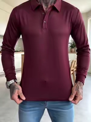 Soft cotton men’s long sleeve tee#menslongsleeve#mensfashion#tshirt#fyp#tiktokshope