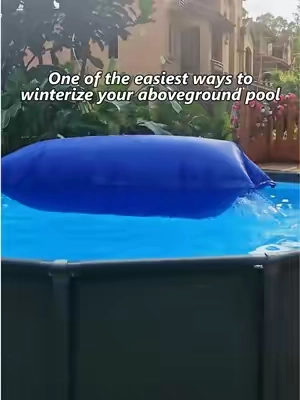 One of the smartest upgrades for winter pool closing. ❄️ This oversized 4×8 FT pool pillow helps relieve ice pressure, supports your cover, and reduces snow, water, and leaf buildup all winter long. #poolhacker #poolclosing #sohochic #poolpillow  #poolseason 