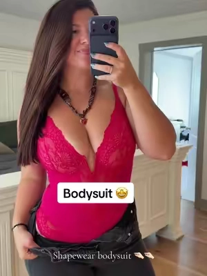Bodysuit that snatches you!! #bodysuit #shapewearbodysuit #lace #goingouttop 
