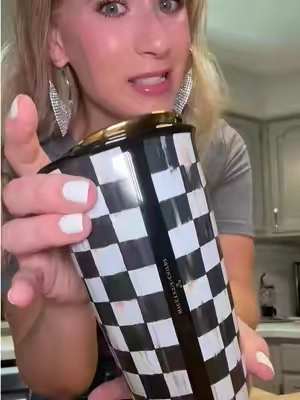 🤩🤍🖤🤍🖤 This MacKenzie Child Travel mug is unique and gorgeous! Super low stock check out quick! #mackenziechilds #travelmug #coffeetumbler #ceramic @QVC, Inc #QVCLoyaltyProgram