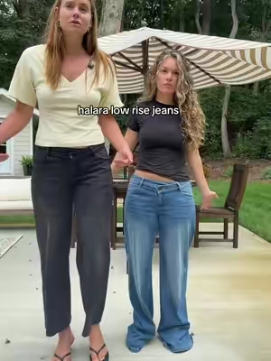 tall and short girl friendly @Halara_official  they run big!! (size down)  #lowrisejeans #tiktokshopstockup #tallgirlapproved #jeans #stretchyjeans 