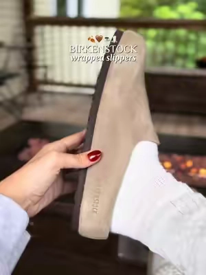 Cozzzzzy Birkenstocks for fall feel almost slipper like and amazing arch support! Will be wearing these all cozy season! 🍂🤎☕️ #birkenstocks #hsn #fallstyle 