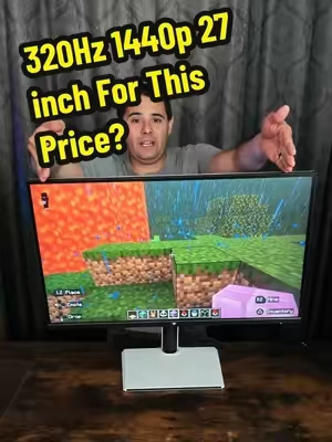 320hz 1440p 27 inch gaming Monitor for this price?! #monitor #gamingmonitor #highrefreshrate #GamingSetup #tiktokshopstockup 