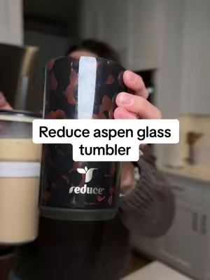 th glass tumbler that won’t last more than a few days in this new tortoise shell print #glasstumbler #icedcoffee #tortoiseshell @Reduce  