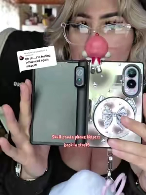 Replying to @kara_kara1216 Skull panda phone hippers are back in stock now! #skullpanda #popmart #phonehippers 