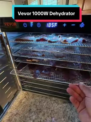 VEVOR 1000W Power Food Dehydrator, 10 Stainless Steel Trays for 10-Tray Batch Dry, Digital Display with Adjustable Timer & Temp, Electric Dryer for Drying Meat & Herbs @@VEVOR Home Store##jerky##dehydrator##deerseason##vevor##deerhunting