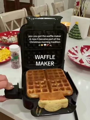 Christmas morning breakfast made better 🎄🤍 The Ninja waffle maker makes thick, golden waffles with that crisp outside + soft, fluffy center, and it’s so easy to use when you’re making breakfast for the whole family. Definitely one of those kitchen finds that turns into a Christmas morning tradition!! And it makes a great gift too! #ninjakitchen #wafflemaker #waffles #breakfast #christmasmorning @Ninja Kitchen 