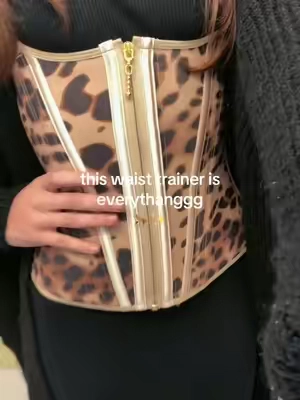 skintea 🤏🏼 #cheetahprint #waisttrainer #leapordprint 