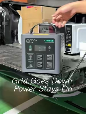 Ditch the loud, smelly gas generator! This clean battery station runs silently inside your house. ⚡🌩️ #powerstation #poweroutage #campinggear #tiktokshop #tiktokshopstockup 