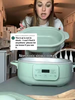 Replying to @robino024 beige looks like the only color in stock! #nontoxicslowcooker #slowcooker 