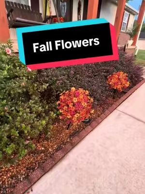 Fall Artificial Garden Stake with Realistic Flowers, UV Resistant, Windproof, Durable Ground Spike, Low-Maintenance Outdoor Autumn Porch & Yard Decor @YSM SHOP  #fallflowers #porchdecor #artificialflowers #falldecor #curbappeal 