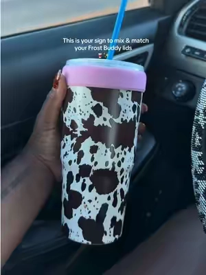 I swapped the lid with another Frost Buddy and now I’m obsessed! If you love switching up your cup without buying a whole new one, this is your sign!  #frostbuddytogo #frostbuddy #tumblersoftiktok #insulatedtumbler #insulatedcup 