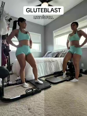 GluteBlast Lite vs GluteBlast Full 👀 Both are good, but the Full version gives me way more exercise options AND it folds up with wheels so I can move it out of the way when I’m done. 🍑

Hip thrusts, Bulgarian split squats, RDLs, back extensions, kickbacks, abductions and more… all at home.

Use code LIFEROSE5 to save 💸

#homegymequipment #fitnessgear #tiktokshopcreatorpicks #TiktokShopFallDealsForYou 
#creatorsearchinsights 