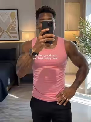 fit is dialed #tanktop #fittedshirt#menswear #mensfashion #OOTD