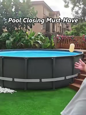 Make spring pool opening easier starting now. Just toss the winterizing capsules in before covering your pool and let them work through the off-season. A few seconds now can mean way less hassle next spring! #poolhacker #poolclosing #poolwinterizing #poolmaintenance #sohochic 