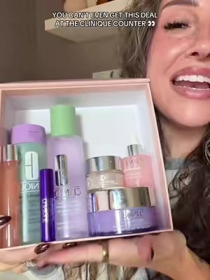 A full Clinique routine in ONE bundle?! 😳 You genuinely can’t even get this deal at the Clinique counter. 7 skincare staples, one easy routine, and the TikTok Shop price is kind of wild. If you’ve been wanting to switch over to Clinique, THIS is the bundle I’d start with. 👏🏼 @Clinique Store  #clinique #skincarebundle #matureskincare #skincareover30 #skincareover40 
