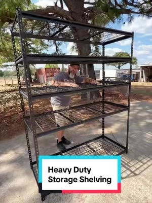 Heavy-duty storage without wasting floor space! 💪 Adjustable, sturdy, and perfect for getting that garage or shop organized. #HeavyDutyStorage #GarageOrganization #SteelShelving #WorkshopStorage #StorageSolutions @Haidee_Collab @VEVOR Outdoor Store @VEVOR Store @VEVOR Automotive Store 