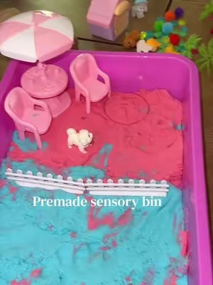 I love sensory bins for my kids but sometimes I just want the activity to already be done for me 😂 This premade sensory bin has everything ready for them to dig in and play instead of me buying a bunch of little supplies and putting one together myself. Such an easy screen free toddler activity to pull out when they need something to do. 🫰🏼🙌🏼 #sensorybin #sensoryplay #toddleractivities #screenfreeactivities #preschoolactivities 