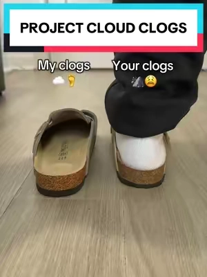 if you’re suffering from foot pain from birks 😫, give these a try they are SO MUCH MORE COMFORTABLE #fyp #projectcloud #clogs #fallshoes #tiktokmademebuyit 