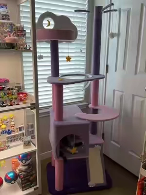 Kali approved 😻 #cattree #cathouse #catcondo #cattower #catbed 